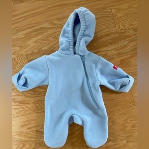 NWOT Widgeon polartec fleece one-piece in light blue.